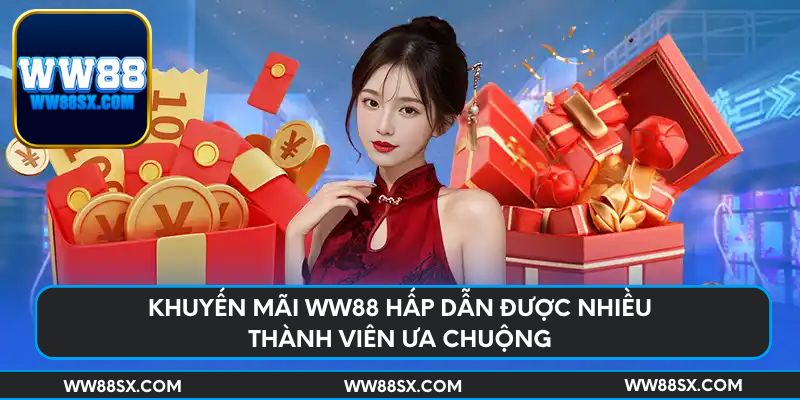 Khuyến mãi Ww88 hấp dẫn được nhiều thành viên ưa chuộng